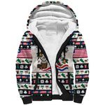 Liberia Christmas On You Sherpa Hoodie Old Man Bayka - Pygmy Hippo - Liberia Map Djembe Drum