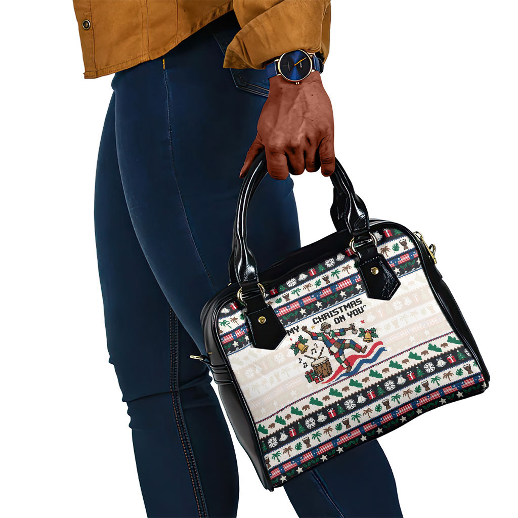 Liberia Christmas On You Shoulder Handbag Old Man Bayka - Pygmy Hippo - Liberia Map Djembe Drum