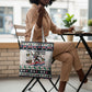 Liberia Christmas On You Tote Bag Old Man Bayka - Pygmy Hippo - Liberia Map Djembe Drum