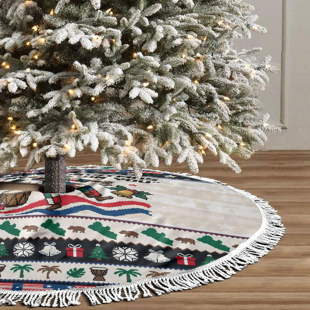 Liberia Christmas On You Tree Skirt Old Man Bayka - Pygmy Hippo - Liberia Map Djembe Drum