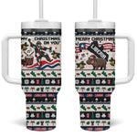 Liberia Christmas On You Tumbler With Handle Old Man Bayka - Pygmy Hippo - Liberia Map Djembe Drum