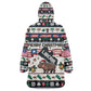 Liberia Christmas On You Wearable Blanket Hoodie Old Man Bayka - Pygmy Hippo - Liberia Map Djembe Drum
