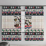 Liberia Christmas On You Window Curtain Old Man Bayka - Pygmy Hippo - Liberia Map Djembe Drum