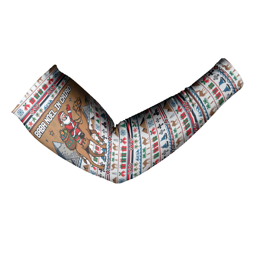 Egypt Christmas Baba Noel In Cairo Arm Sleeves Santa On Camel Pyramids Coptic Church