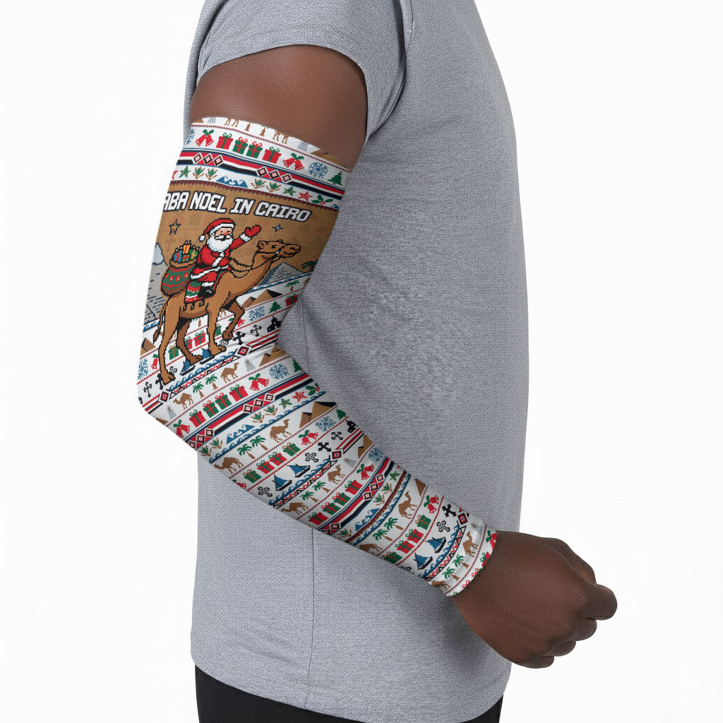 Egypt Christmas Baba Noel In Cairo Arm Sleeves Santa On Camel Pyramids Coptic Church