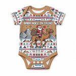 Egypt Christmas Baba Noel In Cairo Baby Onesie Santa On Camel Pyramids Coptic Church
