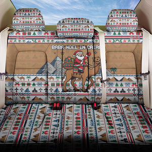 Egypt Christmas Baba Noel In Cairo Back Car Seat Cover Santa On Camel Pyramids Coptic Church