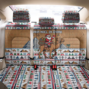 Egypt Christmas Baba Noel In Cairo Back Car Seat Cover Santa On Camel Pyramids Coptic Church