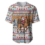 Egypt Christmas Baba Noel In Cairo Baseball Jersey Santa On Camel Pyramids Coptic Church