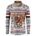 Egypt Christmas Baba Noel In Cairo Button Sweatshirt Santa On Camel Pyramids Coptic Church