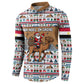 Egypt Christmas Baba Noel In Cairo Button Sweatshirt Santa On Camel Pyramids Coptic Church