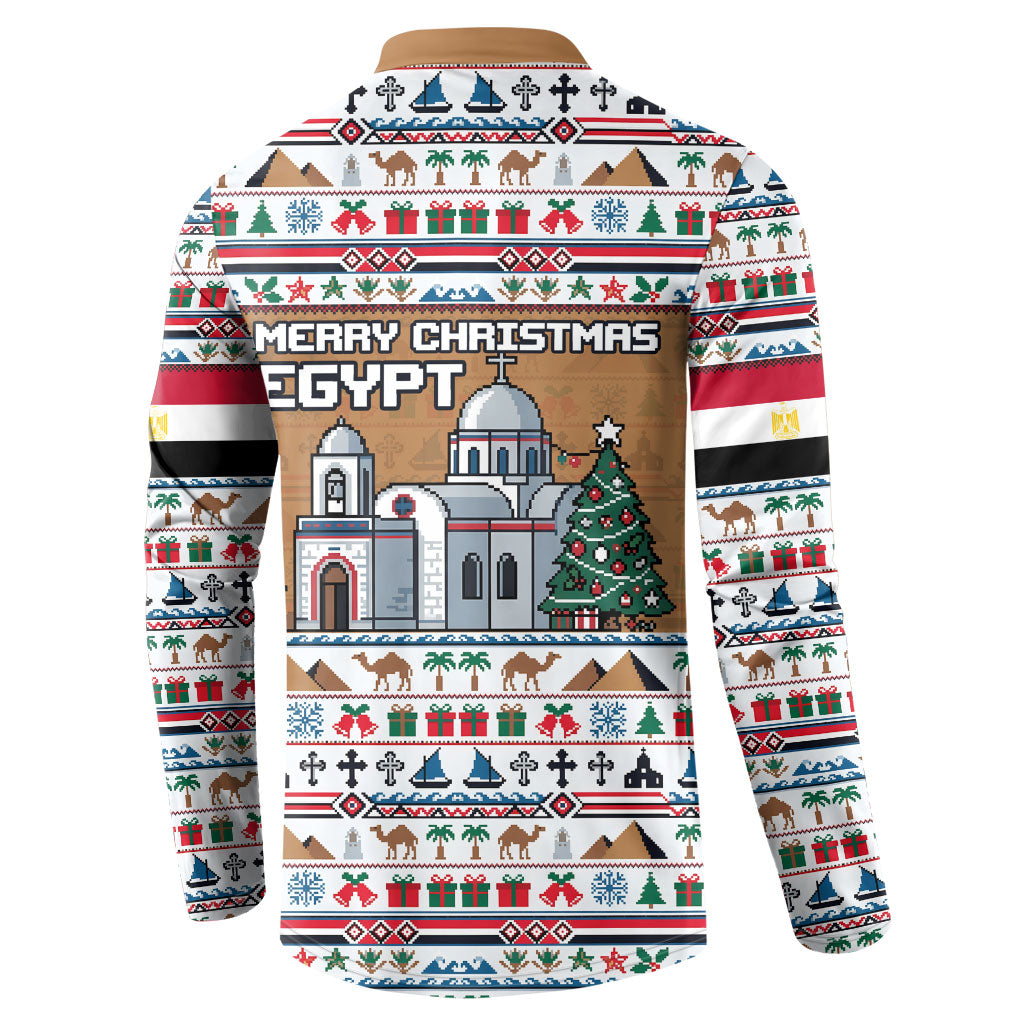 Egypt Christmas Baba Noel In Cairo Button Sweatshirt Santa On Camel Pyramids Coptic Church