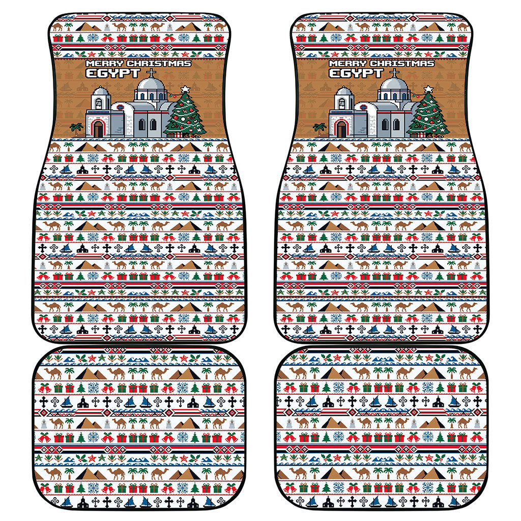 Egypt Christmas Baba Noel In Cairo Car Mats Santa On Camel Pyramids Coptic Church