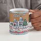 Egypt Christmas Baba Noel In Cairo Ceramic Mug Santa On Camel Pyramids Coptic Church