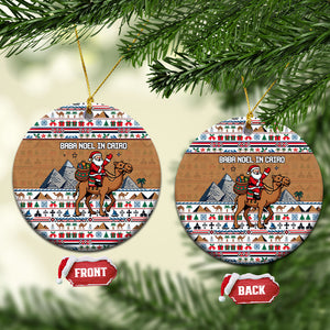 Egypt Christmas Baba Noel In Cairo Ceramic Ornament Santa On Camel Pyramids Coptic Church