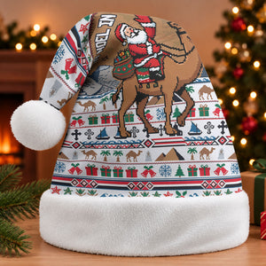 Egypt Christmas Baba Noel In Cairo Christmas Santa Hat Santa On Camel Pyramids Coptic Church