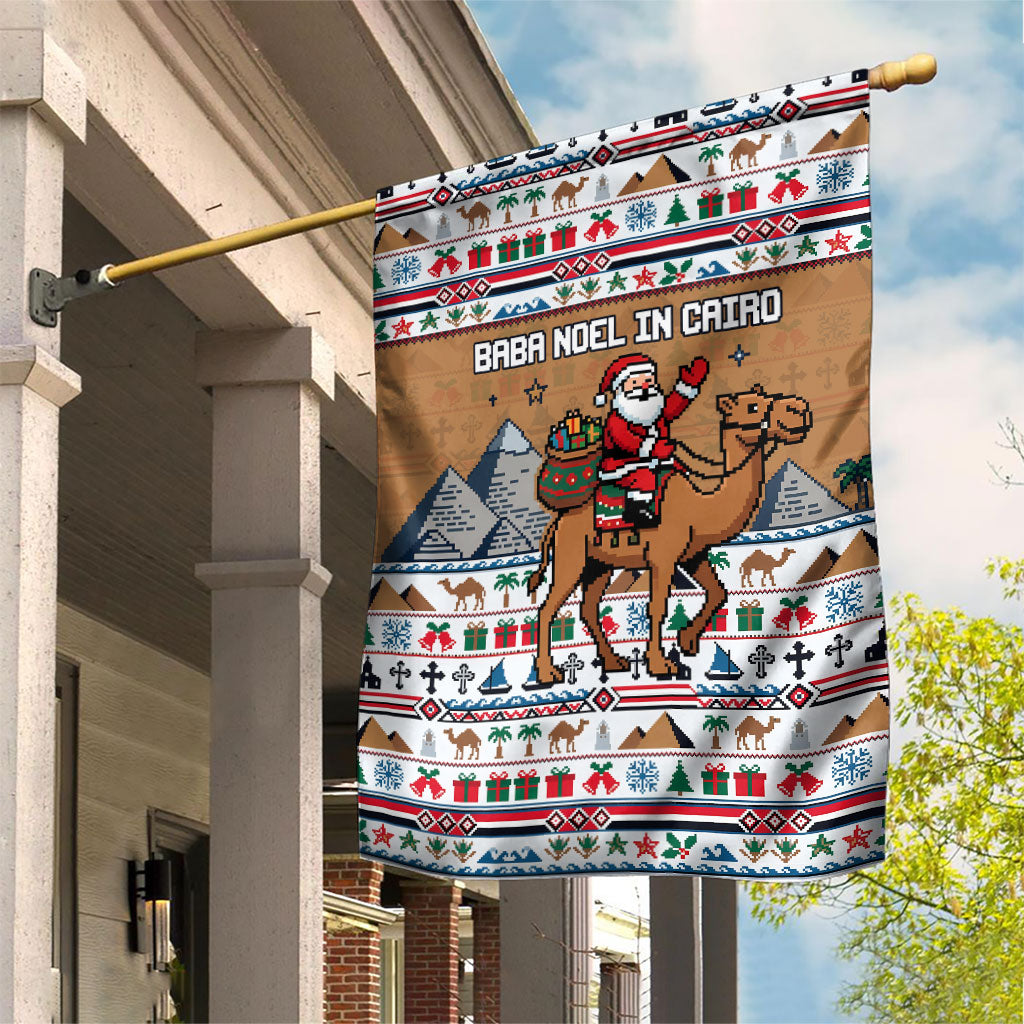 Egypt Christmas Baba Noel In Cairo Garden Flag Santa On Camel Pyramids Coptic Church