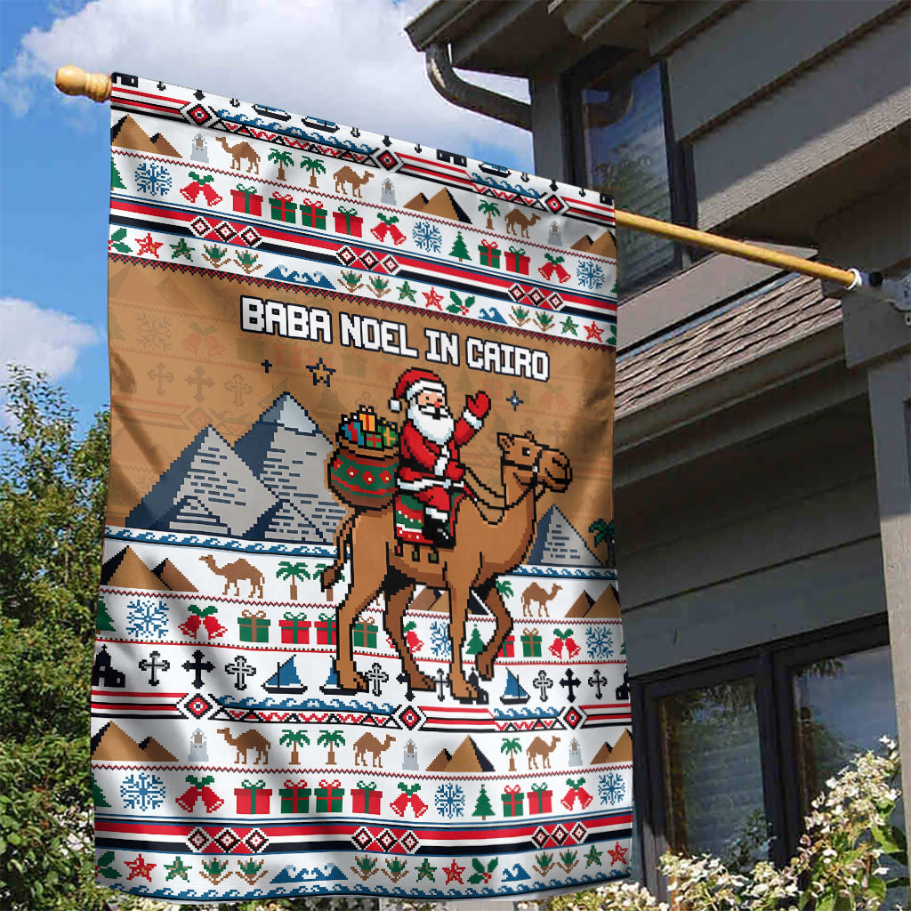 Egypt Christmas Baba Noel In Cairo Garden Flag Santa On Camel Pyramids Coptic Church