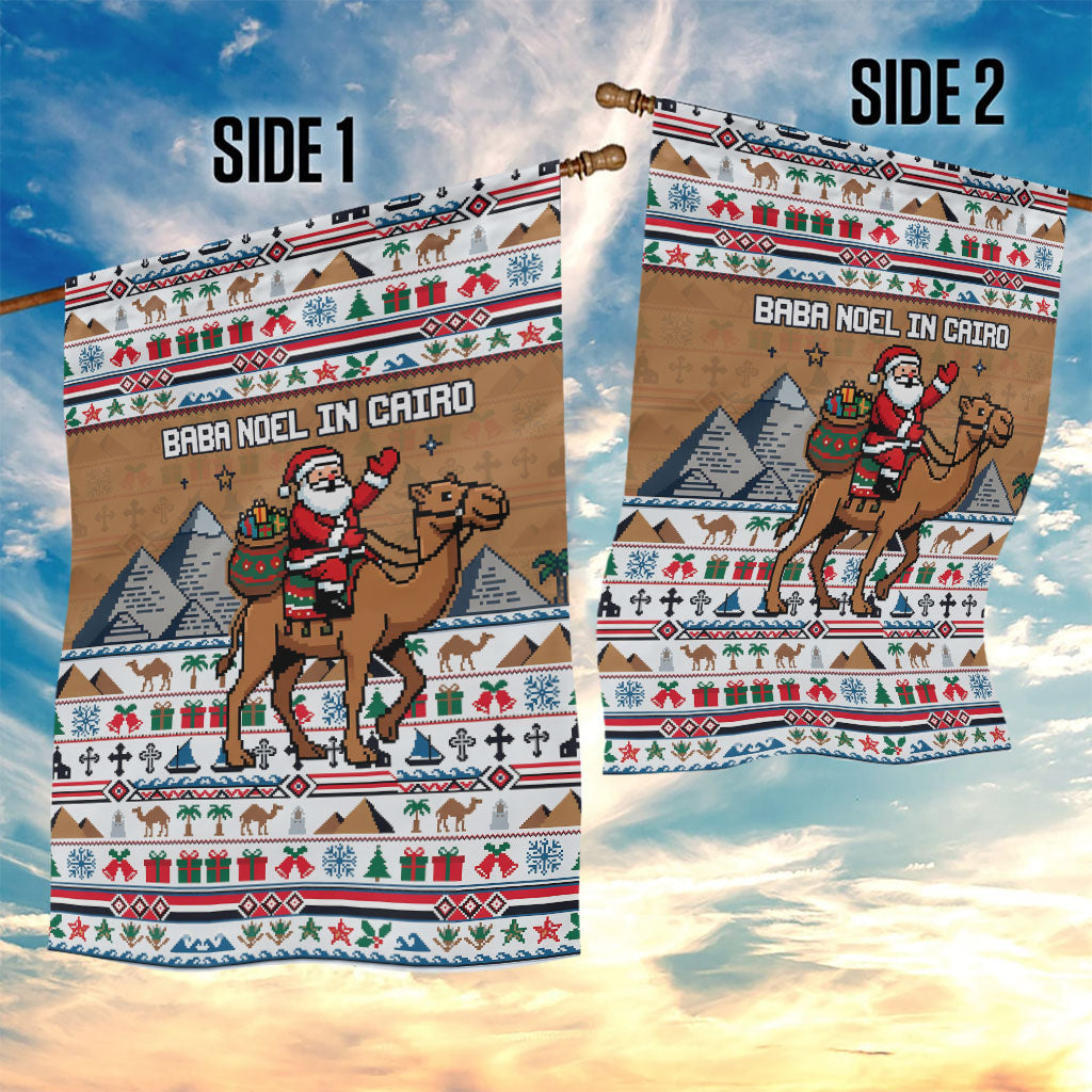 Egypt Christmas Baba Noel In Cairo Garden Flag Santa On Camel Pyramids Coptic Church