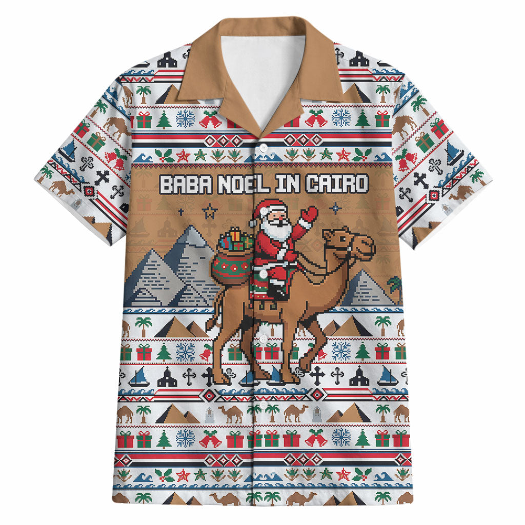 Egypt Christmas Baba Noel In Cairo Hawaiian Shirt Santa On Camel Pyramids Coptic Church