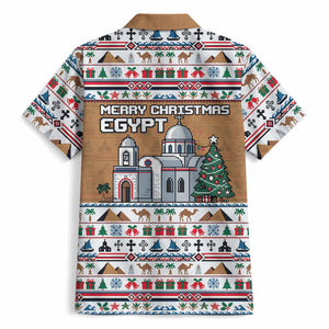 Egypt Christmas Baba Noel In Cairo Hawaiian Shirt Santa On Camel Pyramids Coptic Church