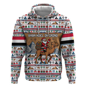 Egypt Christmas Baba Noel In Cairo Hoodie Santa On Camel Pyramids Coptic Church