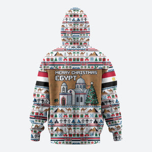 Egypt Christmas Baba Noel In Cairo Hoodie Santa On Camel Pyramids Coptic Church