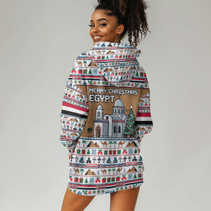 Egypt Christmas Baba Noel In Cairo Hoodie Dress Santa On Camel Pyramids Coptic Church