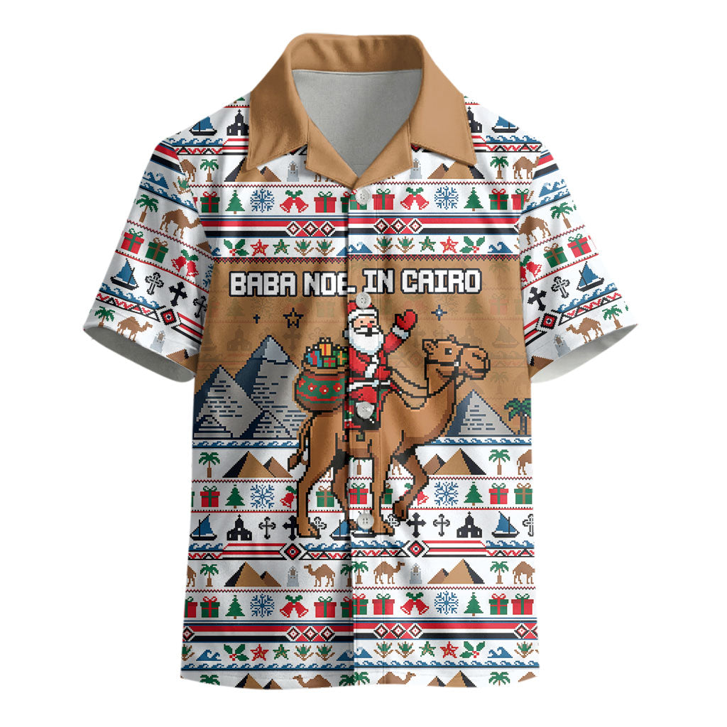 Egypt Christmas Baba Noel In Cairo Kid Hawaiian Shirt Santa On Camel Pyramids Coptic Church