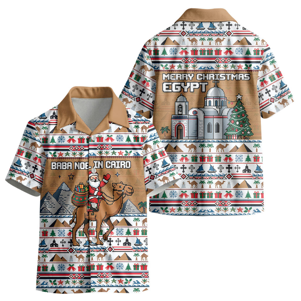 Egypt Christmas Baba Noel In Cairo Kid Hawaiian Shirt Santa On Camel Pyramids Coptic Church