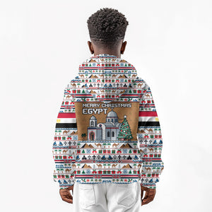 Egypt Christmas Baba Noel In Cairo Kid Hoodie Santa On Camel Pyramids Coptic Church