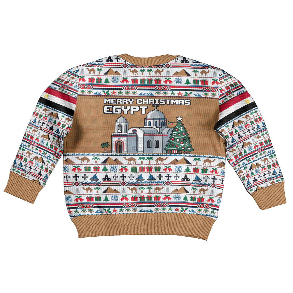 Egypt Christmas Baba Noel In Cairo Kid Ugly Christmas Sweater Santa On Camel Pyramids Coptic Church