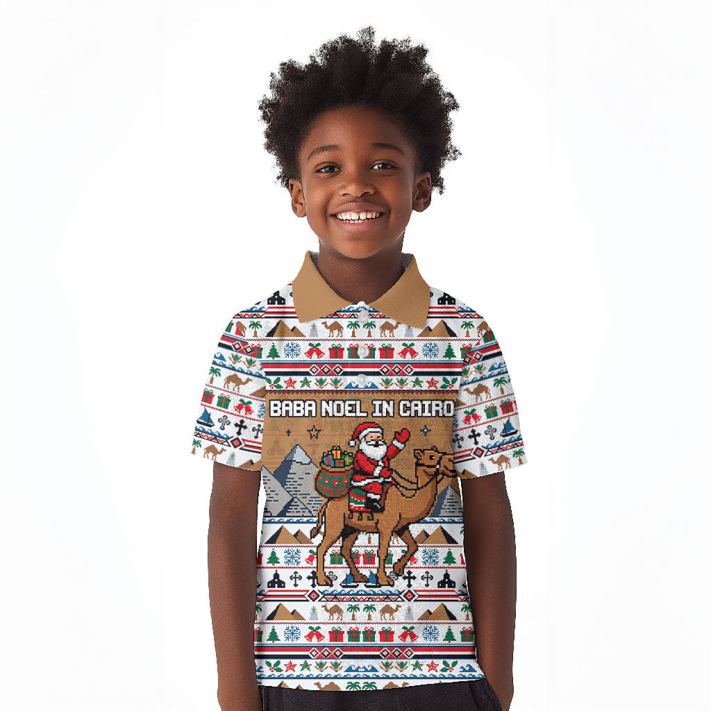 Egypt Christmas Baba Noel In Cairo Kid Polo Shirt Santa On Camel Pyramids Coptic Church