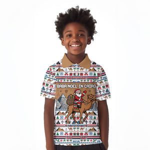 Egypt Christmas Baba Noel In Cairo Kid Polo Shirt Santa On Camel Pyramids Coptic Church