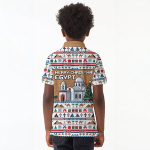 Egypt Christmas Baba Noel In Cairo Kid Polo Shirt Santa On Camel Pyramids Coptic Church