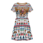 Egypt Christmas Baba Noel In Cairo Kid Short Sleeve Dress Santa On Camel Pyramids Coptic Church