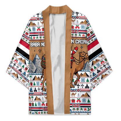 Egypt Christmas Baba Noel In Cairo Kimono Santa On Camel Pyramids Coptic Church