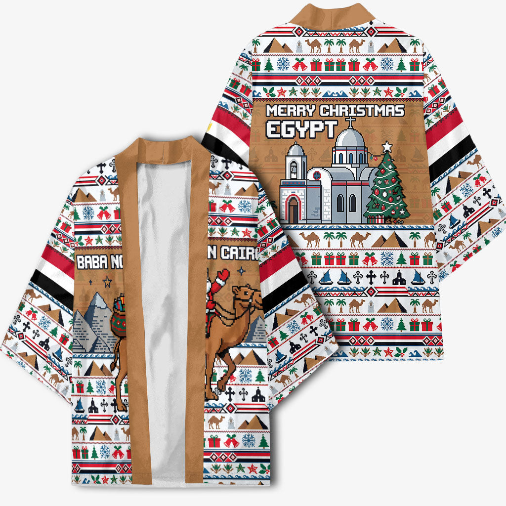 Egypt Christmas Baba Noel In Cairo Kimono Santa On Camel Pyramids Coptic Church