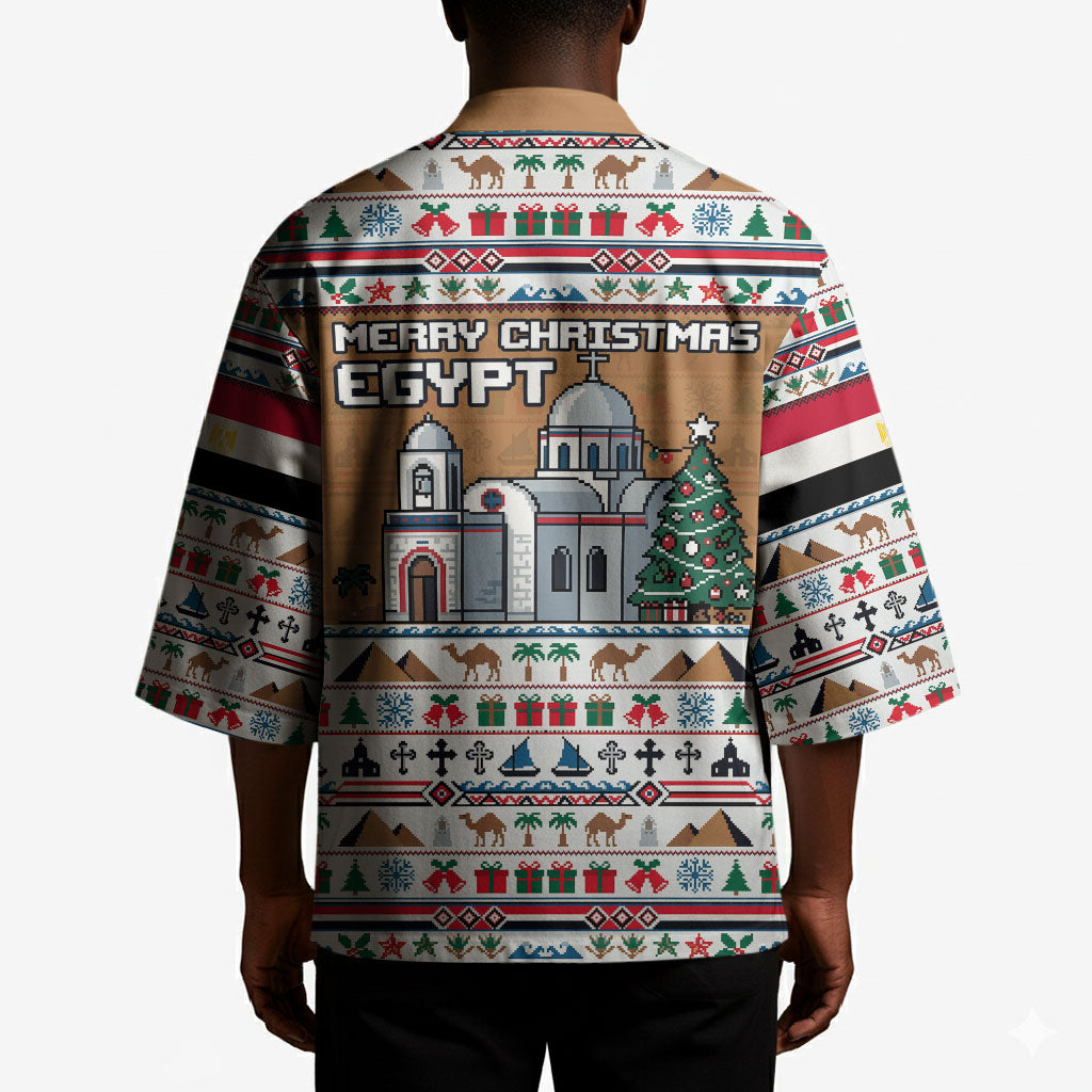 Egypt Christmas Baba Noel In Cairo Kimono Santa On Camel Pyramids Coptic Church