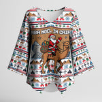 Egypt Christmas Baba Noel In Cairo Kimono Sleeve Blouse Santa On Camel Pyramids Coptic Church
