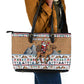 Egypt Christmas Baba Noel In Cairo Leather Tote Bag Santa On Camel Pyramids Coptic Church