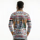 Egypt Christmas Baba Noel In Cairo Long Sleeve Polo Shirt Santa On Camel Pyramids Coptic Church