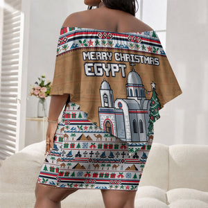 Egypt Christmas Baba Noel In Cairo Off Shoulder Short Dress Santa On Camel Pyramids Coptic Church