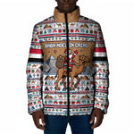 Egypt Christmas Baba Noel In Cairo Padded Jacket Santa On Camel Pyramids Coptic Church