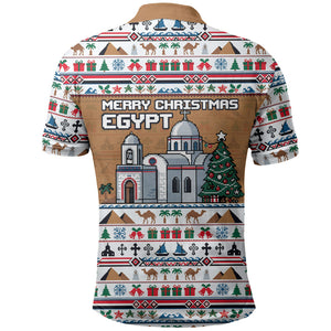 Egypt Christmas Baba Noel In Cairo Polo Shirt Santa On Camel Pyramids Coptic Church