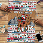 Egypt Christmas Baba Noel In Cairo Puzzle Santa On Camel Pyramids Coptic Church
