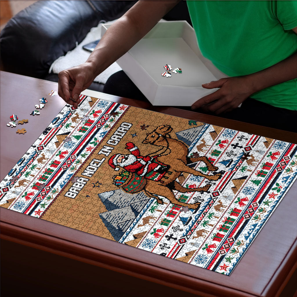 Egypt Christmas Baba Noel In Cairo Puzzle Santa On Camel Pyramids Coptic Church