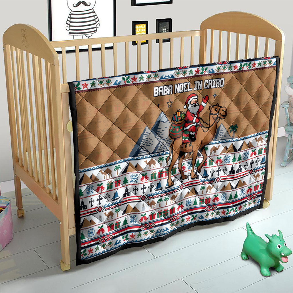 Egypt Christmas Baba Noel In Cairo Quilt Santa On Camel Pyramids Coptic Church