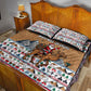 Egypt Christmas Baba Noel In Cairo Quilt Bed Set Santa On Camel Pyramids Coptic Church