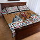 Egypt Christmas Baba Noel In Cairo Quilt Bed Set Santa On Camel Pyramids Coptic Church
